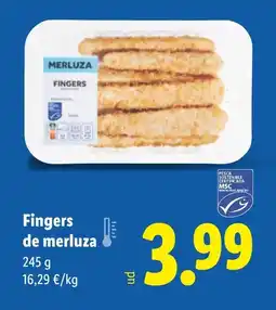 Lidl Fingers de merluza oferta