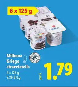 Lidl MILBONA Griego stracciatella oferta