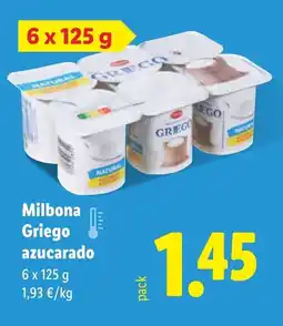 Lidl MILBONA Griego azucarado oferta