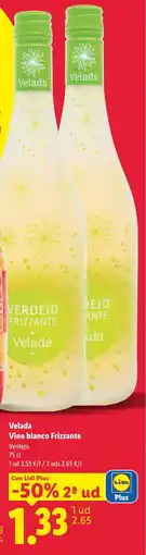 Lidl VELADA Vino blanco Frizzante oferta