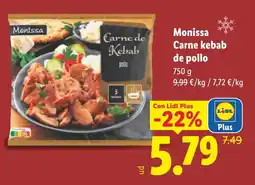 Lidl MONISSA Carne kebab de pollo oferta