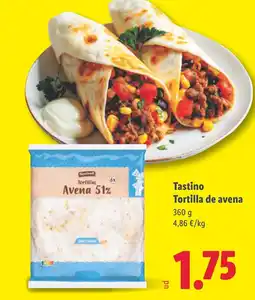 Lidl TASTINO Tortilla de avena oferta