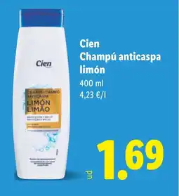 Lidl CIEN Champú anticaspa limón oferta