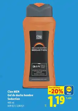 Lidl CIEN MEN Gel de ducha hombre Seduction oferta