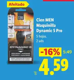Lidl CIEN MEN Maquinilla Dynamic 5 Pro oferta