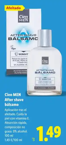 Lidl CIEN MEN After shave bálsamo oferta