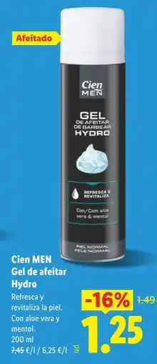 Lidl CIEN MEN Gel de afeitar Hydro oferta