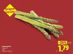 Lidl Espárrago fino oferta
