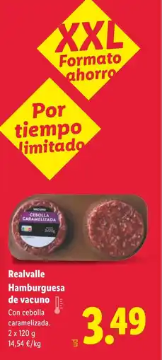 Lidl REALVALLE Hamburguesa de vacuno oferta