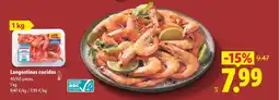 Lidl Langostinos cocidos oferta