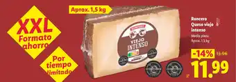 Lidl RONCERO Queso viejo intenso oferta