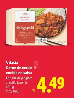 Lidl VITASIA Carne de cerdo cocida en salsa oferta