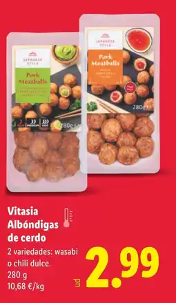 Lidl VITASIA Albóndigas de cerdo oferta