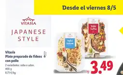 Lidl VITASIA Plato preparado de fideos con pollo oferta