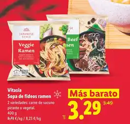 Lidl VITASIA Sopa de fideos ramen oferta