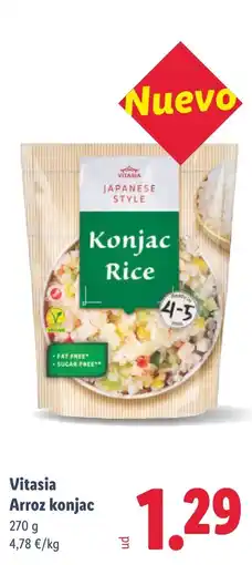 Lidl VITASIA Arroz konjac oferta