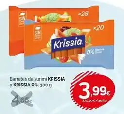 Condis Krissia - barretes de surimi o 0% oferta