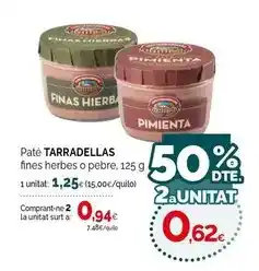 Condis Casa tarradellas - paté fines herbes o pebre oferta