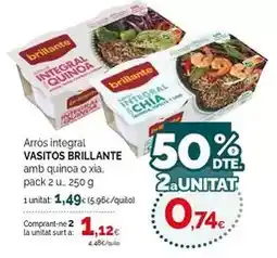 Condis Brillante - vasitos arròs integral amb quinoa o xia oferta
