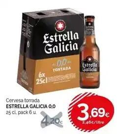 Condis Estrella galicia - cervesa torrada 0,0 oferta