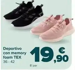 Carrefour Deportivo con memory foam tex oferta