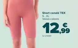 Carrefour Tex - short canalé oferta