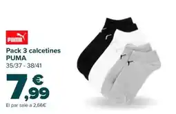 Carrefour Puma - pack 3 calcetines oferta