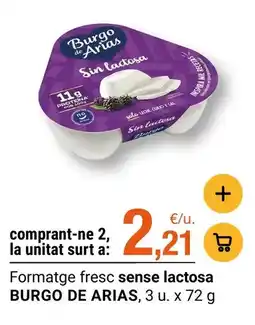 BonpreuEsclat Burgo de arias - formatge fresc sense lactosa oferta