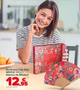 Carrefour Nestlé - bombones caja roja + abanico de regalo oferta