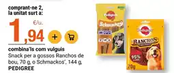 BonpreuEsclat Pedigree - snack per a gossos ranchos de bou oferta