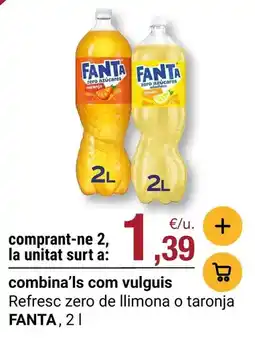 BonpreuEsclat Fanta - refresc zero de llimona o taronja oferta