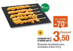 BonpreuEsclat Broquetes de pollastre groc, envasades al buit oferta