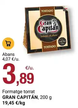 BonpreuEsclat Gran capitán - formatge torrat oferta