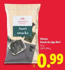 Lidl VITASIA Snack de alga Nori oferta