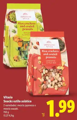 Lidl VITASIA Snacks estilo asiático oferta