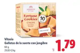 Lidl VITASIA Galletas de la suerte con jengibre oferta