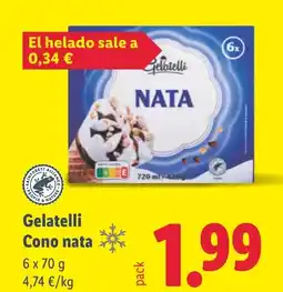 Lidl GELATELLI Cono nata oferta
