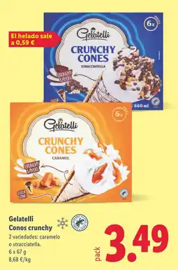 Lidl Gelatelli Conos crunchy oferta