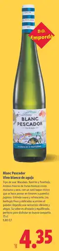 Lidl BLANC PESCADOR Vino blanco de aguja oferta