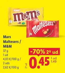 Lidl Mars Maltesers/ M&M oferta