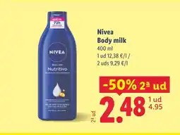 Lidl NIVEA Body milk oferta