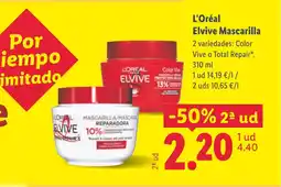 Lidl L'OREAL Elvive Mascarilla oferta
