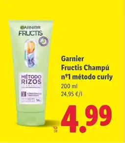 Lidl GARNIER Fructis Champú nº1 método curly oferta