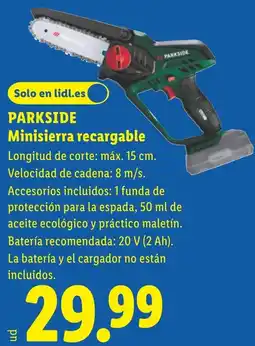 Lidl PARKSIDE Minisierra recargable oferta