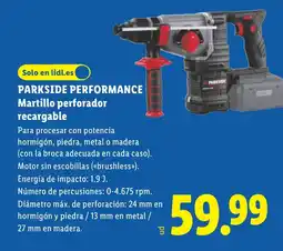 Lidl PARKSIDE PERFORMANCE Martillo perforador recargable oferta