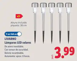 Lidl LIVARNO Lámparas LED solares oferta