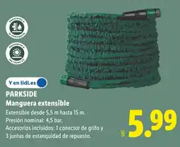 Lidl PARKSIDE Manguera extensible oferta