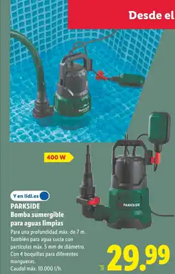 Lidl PARKSIDE Bomba sumergible para aguas limpias oferta
