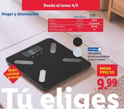 Lidl CIEN BEAUTY Báscula con medición de grasa corporal oferta