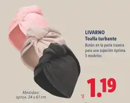 Lidl LIVARNO Toalla turbante oferta